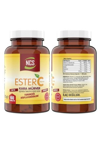 Ncs Ester C Kara Mürver Turunçgil Yetişkin 60 Adet + Ncs Vitamin D3 K2
