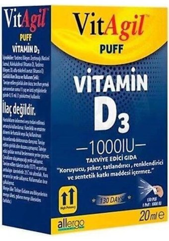 Allergo Vitagil D3 1000Iu Yetişkin 20 ml