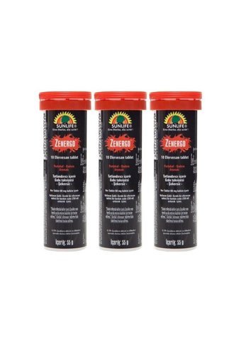 Sunlife Zenergo Bademli Portakallı Yetişkin Mineral 10x3 Adet