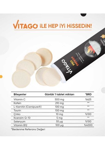 Vitago Pro Energy Yetişkin Mineral 10 Adet