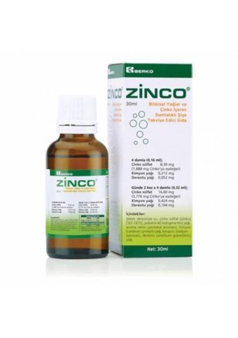 Berko Zinco Portakallı Yetişkin Mineral 30 Adet