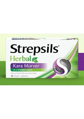 Strepsıls Herbal Karamürverli Yetişkin Mineral 16 Adet