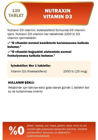 Nutraxin Vitals B12 Vitamin Bitkisel Yetişkin 60 Adet