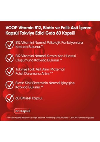 Voop B12 Biotin Yetişkin Mineral 60 Adet