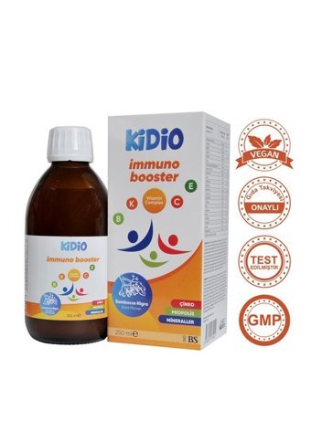 Immuno Booster Kidio Vitamin C Kara Müreverli Çocuk Vitamin 250 ml