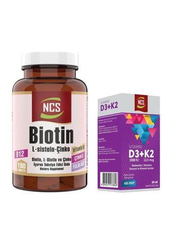 Ncs Biotin-D3 K2 Yetişkin 180 Adet