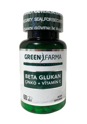 Green Farma Beta Glukan Çinko + Vitamin C Yetişkin Mineral 60 Adet