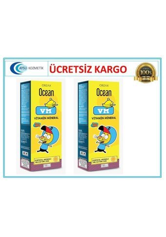 Orzax Ocean Vm Portakallı Çocuk Vitamin Mineral 2x150 Adet
