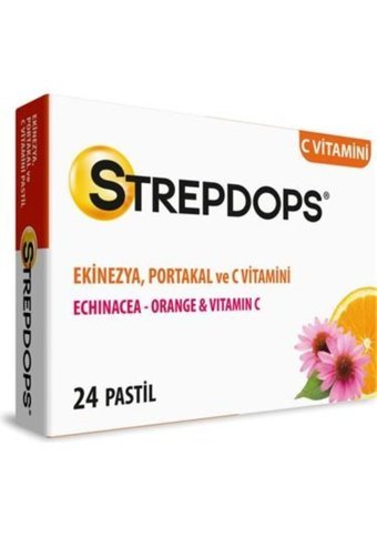 Strepdops Ekinezya Portakal Ve C Vitamini Ekinezya Portakal Yetişkin 24 Adet