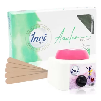 İnci 1+1 Kazanlı Ağda Makinesi + Azulen Kalıp Ağda + Spatula