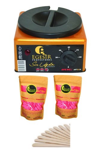 Ege Sir Profesyonel 1+1 Boncuk Ağda Makinesi + 2xBoncuk Ağda + Spatula
