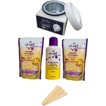 Egesir 1+1 Boncuk Ağda Makinesi + 2xNaturel Boncuk Ağda + Spatula + Temizleme Yağı