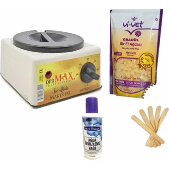 Dprmax 1+1 Boncuk Ağda Makinesi + Boncuk Ağda + Spatula + Temizleme Yağı
