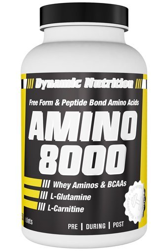 Dynamic Nutrition Amino 8000 Aromasız Kompleks Aminoasit 150 Tablet + Protein Bar + Multi C 3 Adet