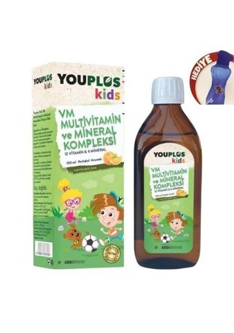 Youplus Vm Multivitamin Çocuk Vitamin Mineral 2x150 Adet + Suluk