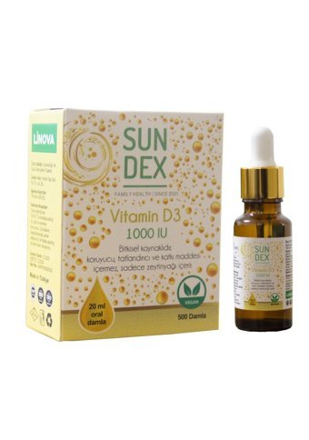 Sundex Vitamin D3 Bitkisel Zeytinyağ Yetişkin 20 ml
