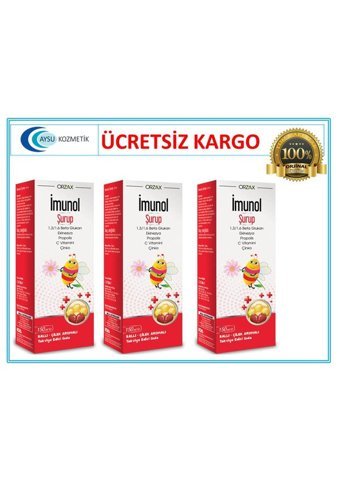 Orzax İmunol Ballı Çilekli Yetişkin Mineral 3x150 Adet
