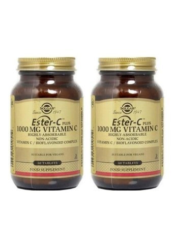 Solgar Ester-C Plus Yetişkin Mineral 2x60 Adet