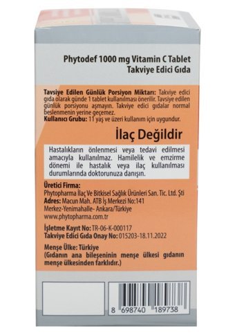 Phytodef Vitamin C Yetişkin 3x60 Adet