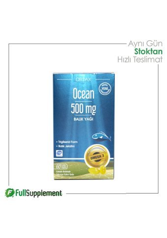 Ocean Balık Yağı Limon Çocuk Yetişkin Mineral 60 Adet