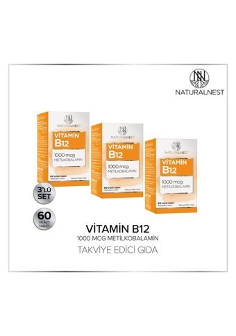 Naturalnest Vitamin B12 Yetişkin 3x60 Adet