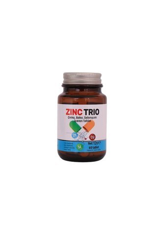 Zinctrio Çinko Bakır ve Selenyum Yetişkin Mineral 60 Adet