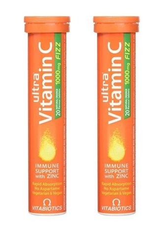 Vitabiotics Ultra Vitamin C Portakallı Yetişkin 2x20 Adet