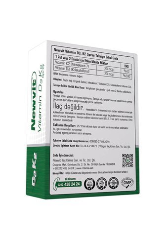 Newvit Vitamin D3K2 Yetişkin 30 ml