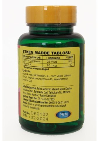 Vitapol Vitamin D3 K2 Yetişkin 2x100 Adet