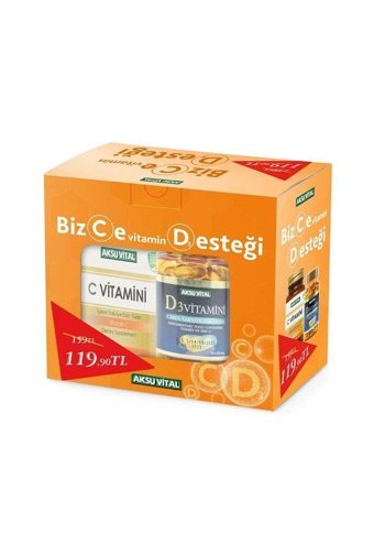 Aksu Vital Biz (C) E Vitamin (D3)Esteği Çocuk Vitamin