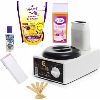Egesir 1+1 Ağda Makinesi Seti Ağda Makinesi + Naturel Granül Ağda + Ağda Temizleme Yağı + 10M Ağda Bezi + 5xSpatula
