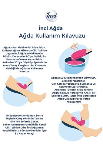 İnci Ağda 1+1 Boncuk Ağda Makinesi + 3xBoncuk Ağda + Spatula + Beyazlatıcı Krem + 5xTemizleme Mendili