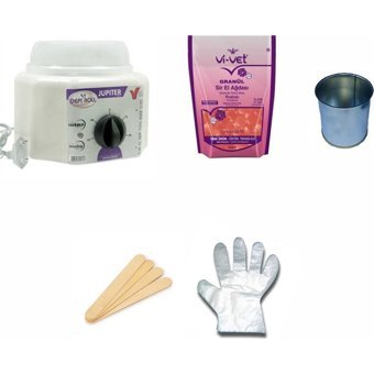 Depiroll Depiroll 1+1 Boncuk Ağda Makinesi + Boncuklu Ağda + Spatula + Eldiven