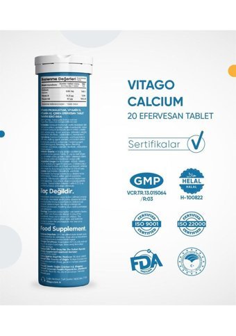 Vitago Calcium Yetişkin 20 Adet