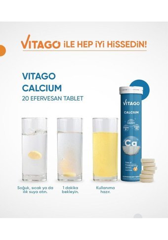 Vitago Calcium Yetişkin 20 Adet
