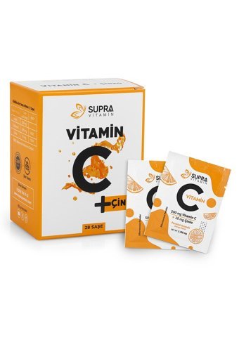 Supra Vitamin C + Çinko Portakallı Yetişkin 28 Adet