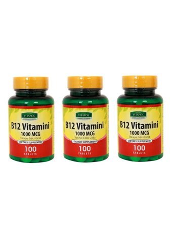 Vitapol Vitamin B12 Yetişkin 3x100 Adet