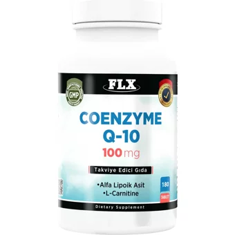 Flx Coenzyme Q10 L-Karnitin 180 Tablet + Nevtix Vitamin D3 Spey 20 ml