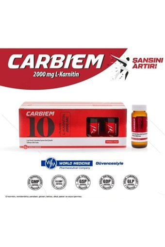 Carbiem Portakal Aromalı L-Karnitin 10x10 ml Shot