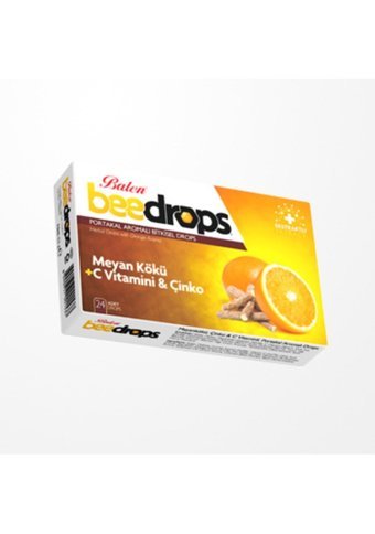 Balen Bee Drops 4 Çeşit Meyan Kökü Portakal Yetişkin 24 Adet