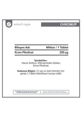 Smart Caps Chromup Yetişkin Mineral 180 Adet