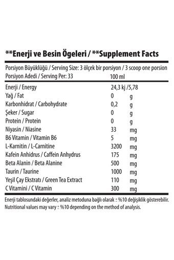 Protouch Nutrition Tropikal Meyve Aromalı L-Karnitin 1000 ml Sıvı