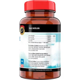 Flx Coenzyme Q10 L-Karnitin 60 Tablet + Nevtix D3 Vitamin Spey 20 ml