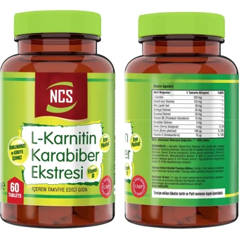 Ncs Karabiber Ekstresi L-Karnitin 60 Tablet + Nevfix Vitamin D3 Sprey 20 ml