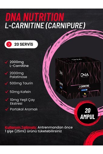 Dna Nutrition Portakal Aromalı L-Karnitin 20 Shot