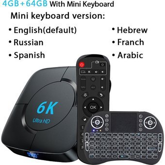 Oloey Allwinner 32 GB Kapasiteli 4 GB Ram Wifi 6K Android TV Box
