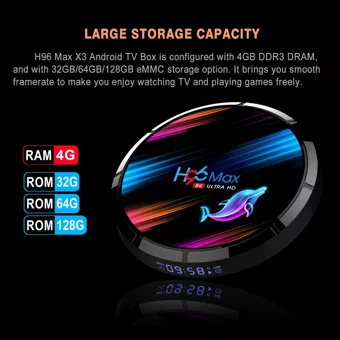 Buyfun H96 Max X3 64 GB Kapasiteli 4 GB Ram Wifi 4K Android TV Box