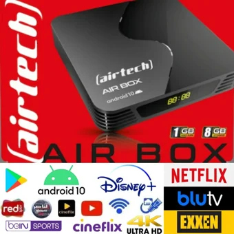 Airtech Air Box 8 GB Kapasiteli 1 GB Ram Wifi 4K Android TV Box