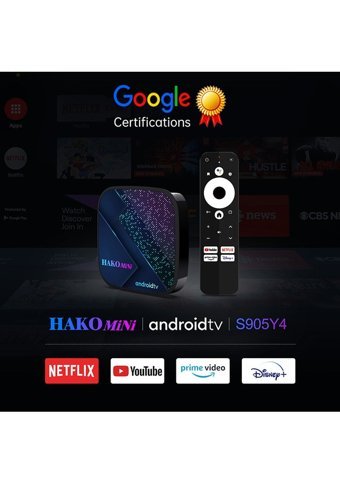 Hakomini S905Y4 32 GB Kapasiteli 4 GB Ram Wifi 4K Android TV Box