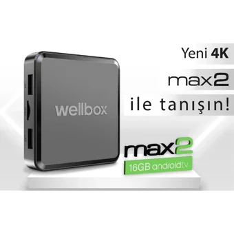 Wellbox Max 2 16 GB Kapasiteli 2 GB Ram Wifi 4K Android TV Box